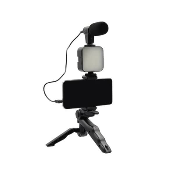 Kit Video Vlog – Trépied – Microphone – lumière – AY-49