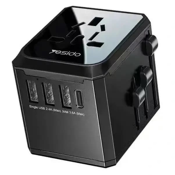 Chargeur mural multifonctionnel 5en1 – MC10 – Adaptateur universel avec 3 x USB-A et 1xUSB-C