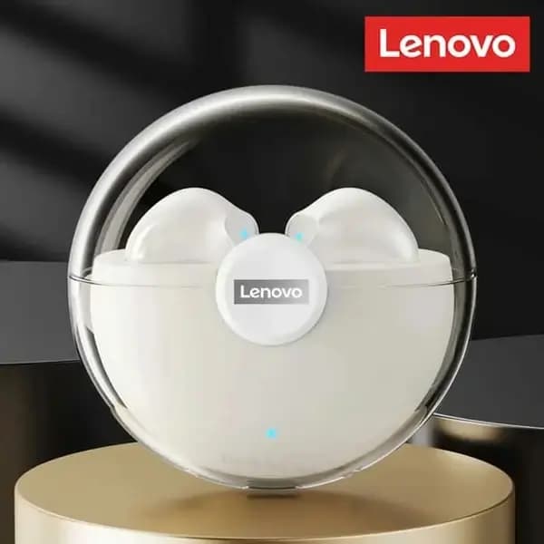 Écouteur Lenovo LivePods LP80 – 24h d’autonomie – BT 5.0 – IPX5 – Qualité Sonore Hi-Fi & Basses 9D – Blanc