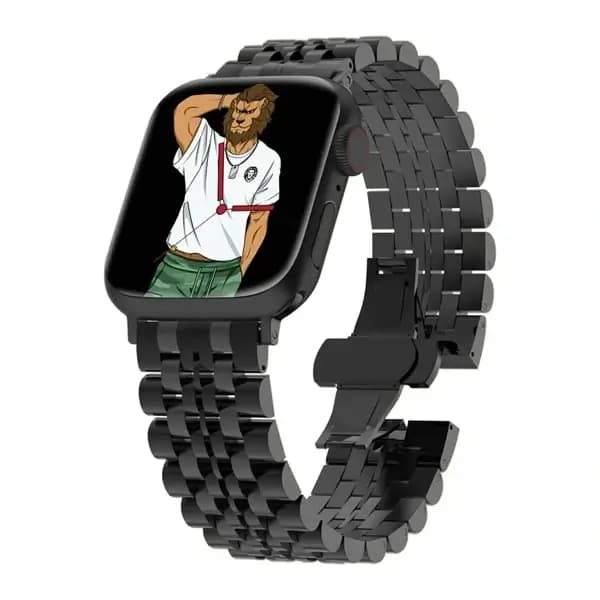 Bracelet remplacement Mettalic Picolla 42/44mm – Green Lion – Noir – GNMPACW44BK