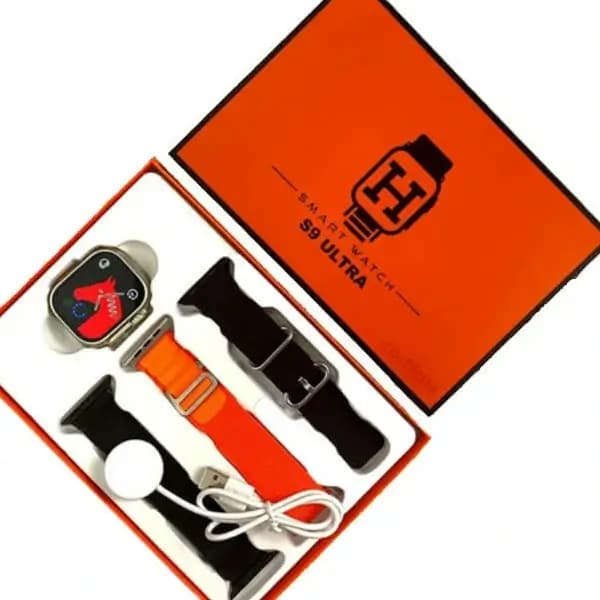 Montre connectée S9 Ultra – 3 Bracelets – Noir