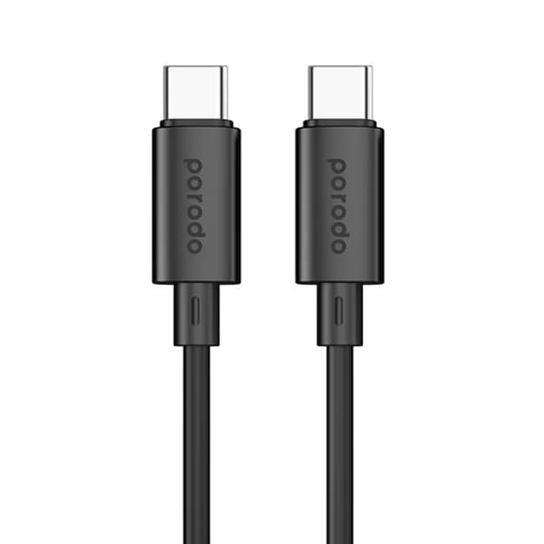 Câble de charge rapide Porodo Blue – 60W – Type-C vers Type-C – 1,2m