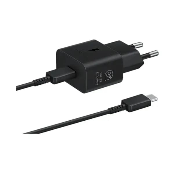 Chargeur complet de charge rapide Samsung – 25W – Boitier type-C -avec un câble type-C – Noir – EP-T2510XBEGWW