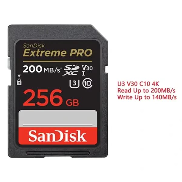 Carte mémoire SanDisk Extreme PRO SDHC UHS-I Card 256G – Pour appareil Photo – SDSDXXD-256GO -GN4IN