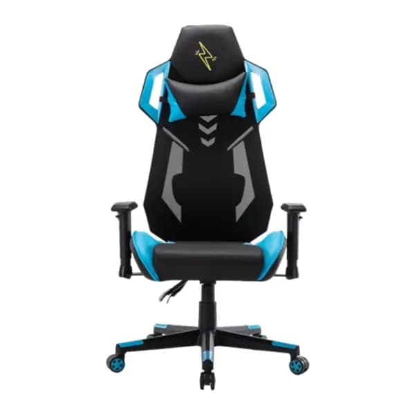 Chaise Gaming – Urban Wave – matériau en maille et PU + accoudoirs 2D – version OC Vegas – Bleu/Noir