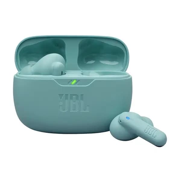 Écouteurs JBL Wave Beam 2 – 10h d’autonomie – IP54 – BT5.3 – Réduction de bruit active – Bleu / turquoise