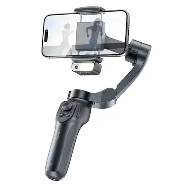 Yesido SF21 – Stabilisateur Gimbal Pour Smartphone – 3 Axes avec Suivi de Visage et Lumière d’Appoint – Noir