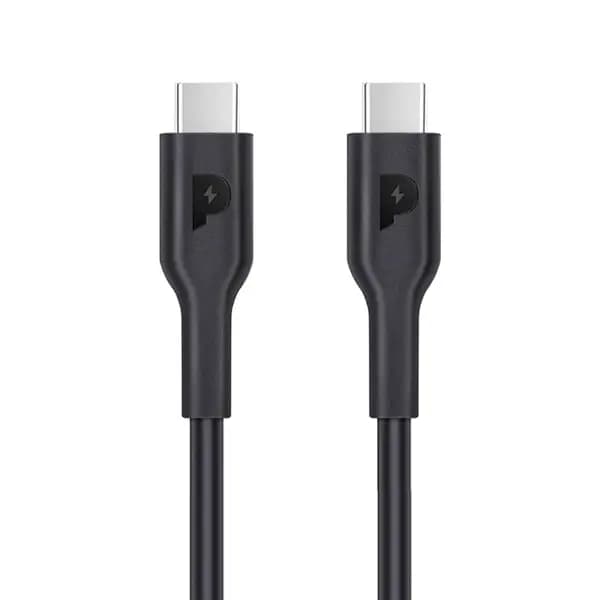 Câble de Charge Rapide et de transfert données – Type-C vers Type-C – 100W – Powerology – PWCTC1M-BK