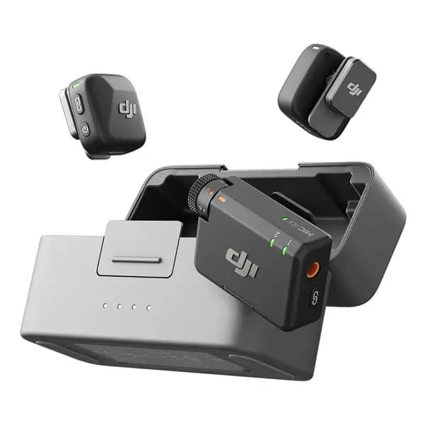 Micro cravate DJI Mic Mini 2 TX + 1 RX + Charging Case – Microphone professionnel – Type C – Portée 400m – 48h d’autonomie – Reduction active du bruit