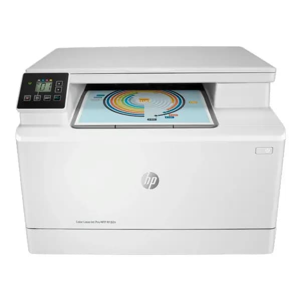 Imprimante multifonction couleur HP LaserJet Pro M182n – Impression, copie, numérisation – Bac d’entrée de 150 feuilles – HP couleur LaserJet Pro M182n