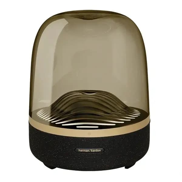 Harman Kardon Aura Studio 3 – BT4.2 – Enceinte sans fil avec dôme transparent – 130W RMS – Aux – Éclairage ambiant – Or