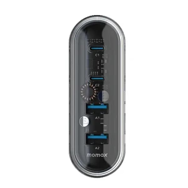 Station de charge de bureau – 1 Charge Flow GaN 80W MOMAX – 4 sorties – USB-C – USB-A – Charge rapide – UM53CNW
