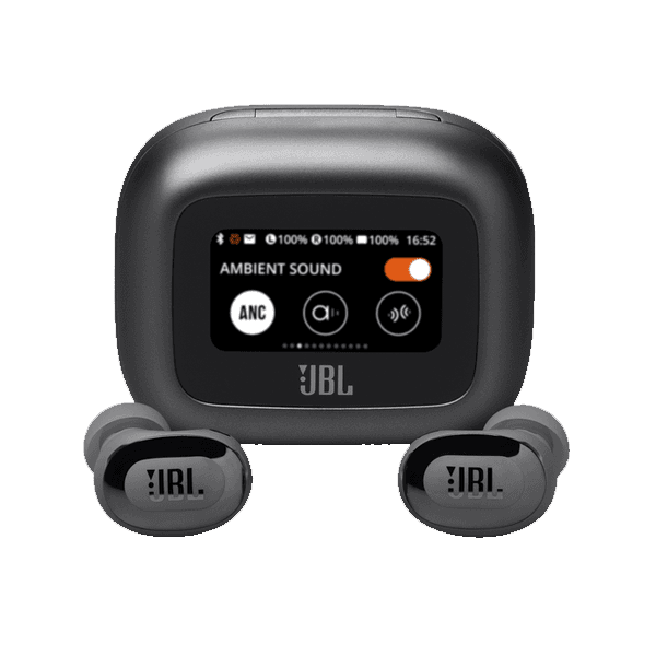 Ecouteur sans fil JBL Live Buds 3 – Audio spatial – 40h d’autonomie – Réduction de bruit adaptative avec commandes personnalisées – Noir