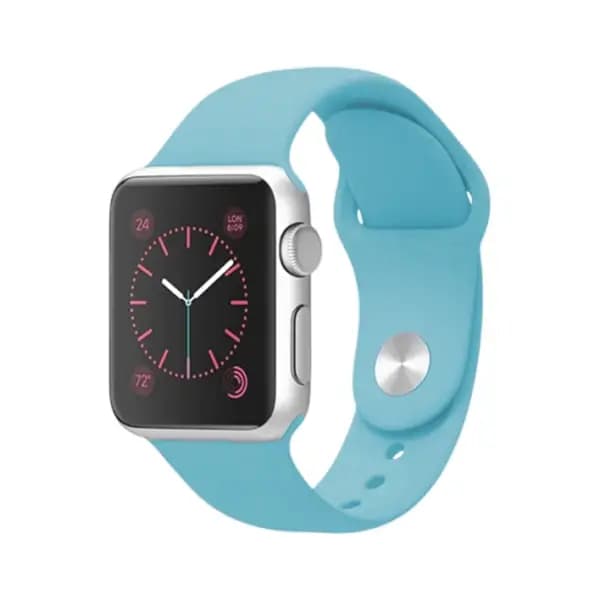 Bracelet de remplacement pour montre W3 en silicone Coteetci Silicone WatchBand – 42mm/44mm – Bleu de nattier