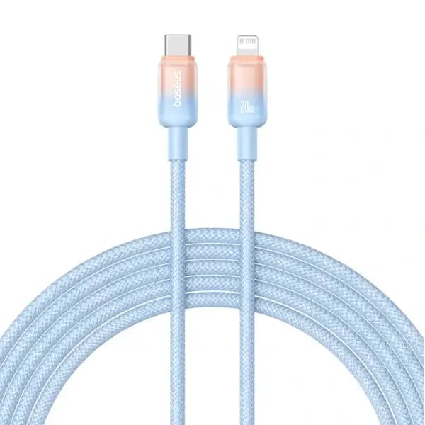 Câble de charge rapide et de transfert de données Baseus Discolor – 100W – 2m – Type-C vers Lightning – Galaxy bleu – P10374902311-01