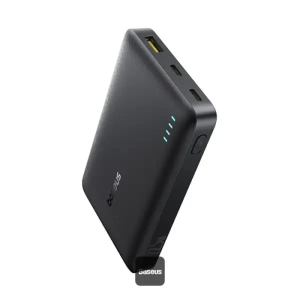 PowerBank à charge rapide Baseus EnerFill FP21 – 10000mAh – 22,5W – 1 support USB et 2 supports type-c – Indicateur lumineux pour suivre le niveau de batterie – Noir – P1008210D123-00
