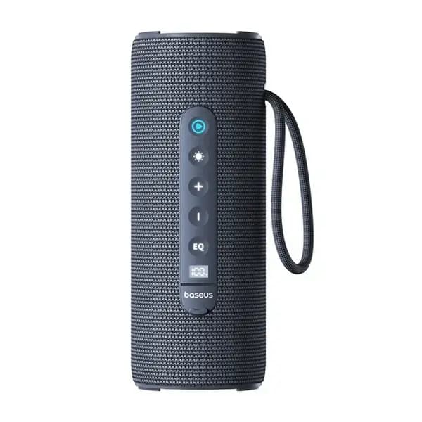 Haut-parleur sans fil portable Baseus AeQur 30 Air – 15h d’autonomie – 4 haut-parleurs – BT 5.3 – Portée jusqu’à 10m – IPX5 – Son immersif à 360° avec basses renforcées – Rétroéclairage RGB coloré – Commandes tactiles intuitives – A20072600826-00