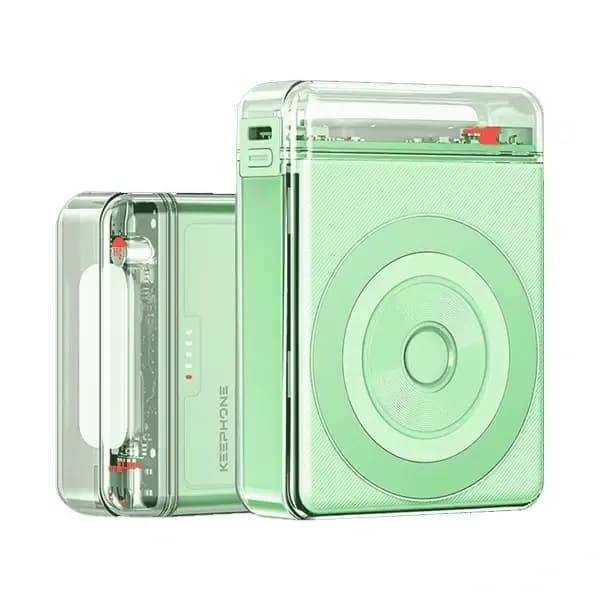 PowerBank multifonctions Keephone Nova Power – 10000mAh – PD 20W – MagSafe 15W – 1 Port Type-C – 1 port USB – Vert – KPNOVPOWPB24GN
