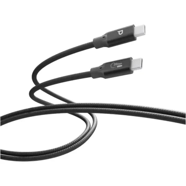 Câble de charge rapide et transfert de données Powerology – Type-C vers Type-C – 240W – 3m- PCAB030GY