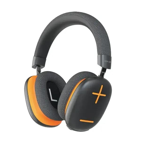 Casque EchoMax avec microphone intégré Green Lion – 48H d’autonomie – BT 5.3 – Portée maximale 10m – Noir/Orange – GNECOMAXOGBK