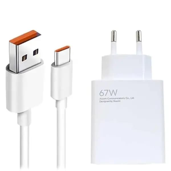 Chargeur secteur de téléphone rapide Xiaomi Hypercharge Combo – 67W – Type-A vers câble de données Type-C – BHR9465EU