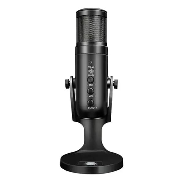 Microphone RGB filaire avec câble USB/Type-C JMARY – Réduction de bruit – Compatible avec PC, téléphones et tablettes – MC-PW9