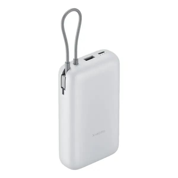 Powerbank Xiaomi 22,5W – 20000mAh – câble USB Type-C intégré – BHR9738GL – Gris Clair