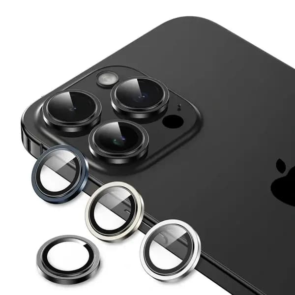 Protection d’appareil photo pour iPhone 15 Pro Max en HD – Compatible avec les coques – Résistant à l’eau