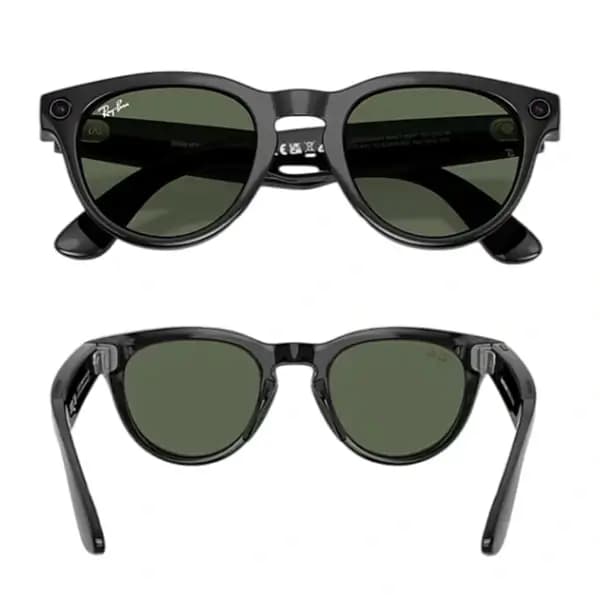 Lunette connectée Ray-Ban Wayfarer Shiny Black 2e génération – G15 Vert – Monture brillant noir – 32Go – 8h d’autonomie – Wifi – BT – Android et IOS – RW4012