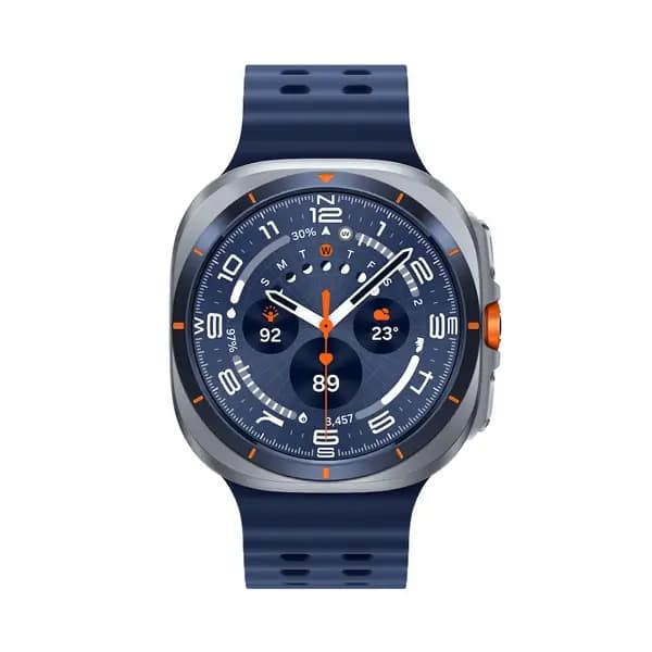 Montre connectée Samsung Galaxy Watch Ultra – Année 2025 – 47mm – 100h d’autonomie – Super AMOLED – 1,5″ – IP68 – BT – Wifi – GPS – 2/64Go – Titane bleu – SM-L705FZB1INS