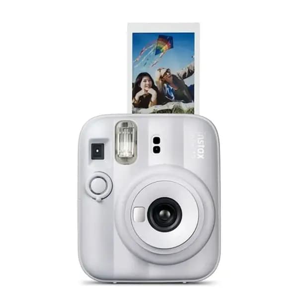 Appareil photo instantané Fujifilm Instax Mini 13 – Alimentation par deux piles alcalines AA – Éjection de film automatique – Argile Blanc