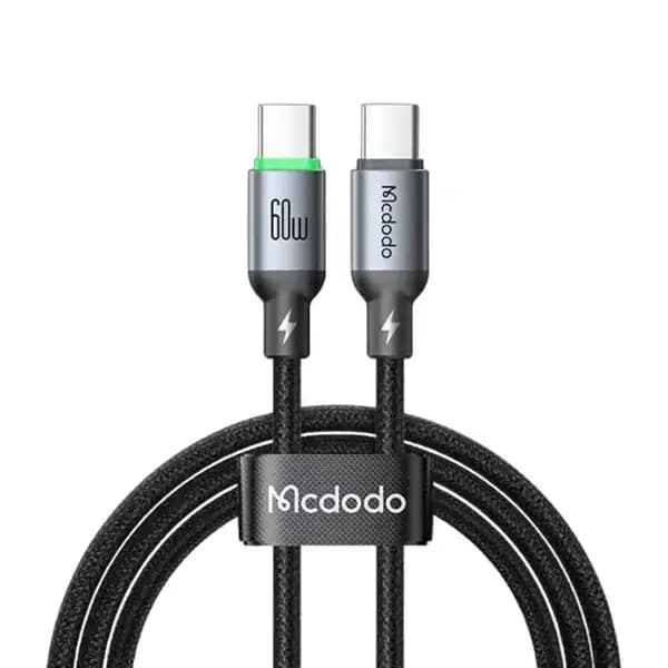 Câble de charge Mcdodo Cab Luma – 60W – Type-C vers Type-C – 2m – Voyant lumineux de charge