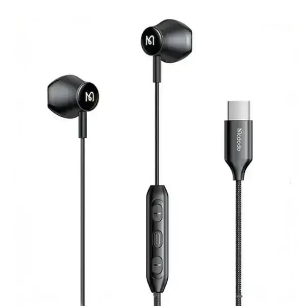 Écouteur filaire Mcdodo Sparkling – Connecteur type-c – 120cm – Éclairage RGB synchronisé avec la musique – HP-4700