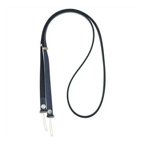Corde en bandoulière pour téléphone portable Flexi Strap de Green Lion – Longueur réglable – sangles centrales en nylon magnétique – Bleu – GNFLXSTRPBL