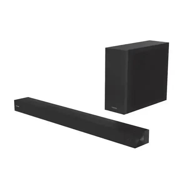 Barre de son sans fil avec télécommande Toshiba 2.1CH – 240W – BT 5.4 – HDMI – USB – Optique – AUX – C210WR