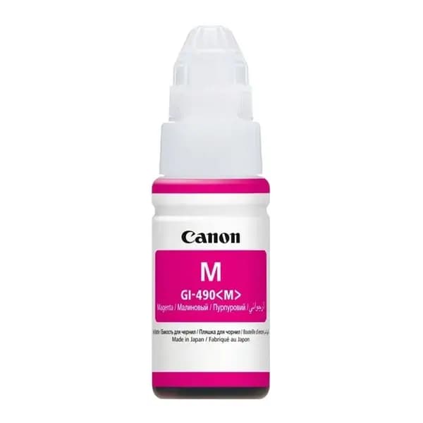Bouteille d’encre magenta Canon GI-490 M Magenta – 70ml – Couleur Magenta – Canon d’origine – (FW)