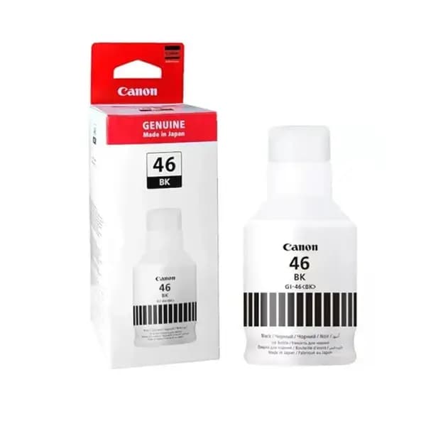 Bouteille d’encre GI46 pour Maxify GX6040 – 135ml – Couleur Noir – Encre à base de pigments adaptée à un usage professionnel – (FW)