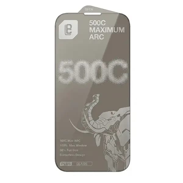 Antichoc de téléphone pour iPhone 17 Pro – LANBi 500C Max Arc Borderless Plus Privacy – Verre trempé HD fumé à bords incurvés noirs