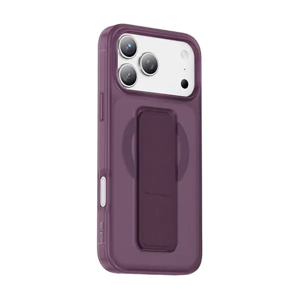 Coque pour iPhone 18 Pro Green Lion – Compatible MagSafe – Poignée 360 en cuir bordeaux intégrée – GNGRP18PBD