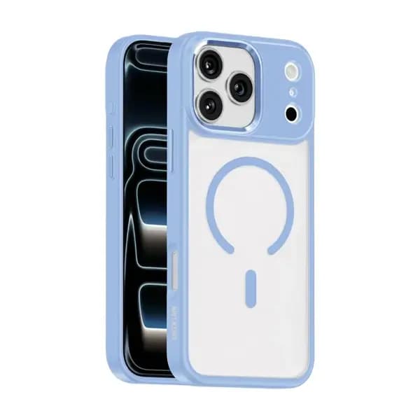 Coque pour iPhone 18 Pro Max Green Lion Titan – Compatible MagSafe – Boutons métalliques – Bleu – GNTITMG18PMSL