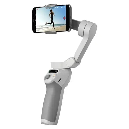 Stabilisateur de téléphone DJI Osmo Mobile SE – 3 axes avec trépied – BT 5.1 – Attache magnétique – Portrait/Paysage – Barre d’extension intégrée – Gris — photo 2