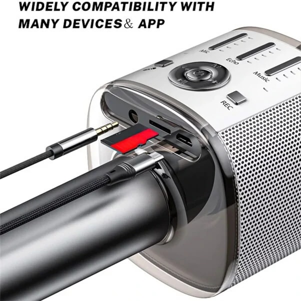 Microphone sans fil karaoké Portable 1200 mAh – YESIDO KR10 – Noir — photo 6