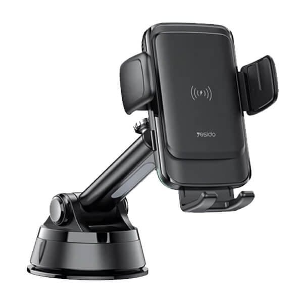 Support de téléphone à chargement rapide sans fil Yesido – 15W – Pour tableau de bord – Noir – C188 — photo 1