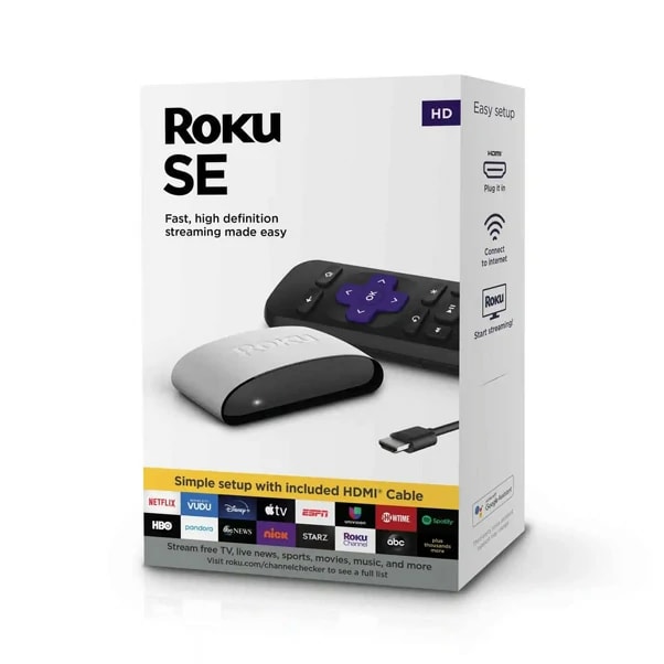Lecteur de streaming Roku SE HD avec câble HDMI haute vitessebo — photo 1
