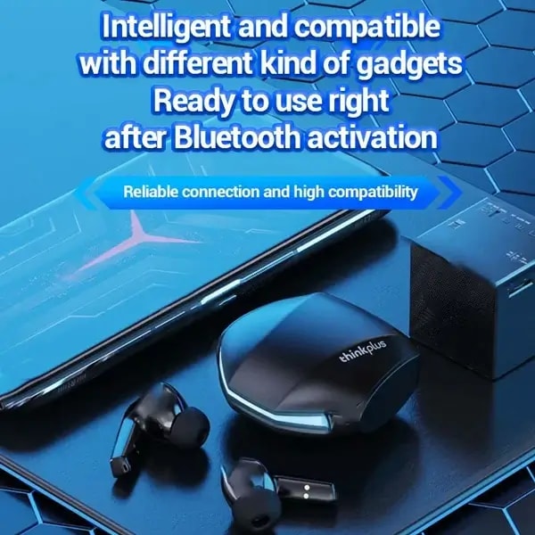 Écouteur Lenovo Thinkplus LivePods GM2 Pro – 6h d’autonomie – BT 5.3 – Écouteurs de jeu – Noir — photo 2