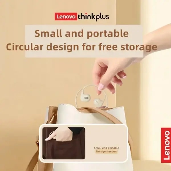 Écouteurs Lenovo Thinkplus LivePods XT95II – 4h d’autonomie – BT 5.1 – Blanc, autre vue
