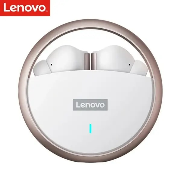 Écouteur Lenovo Thinkplus LivePods LP60 – 4h d’autonomie -BT 5.0 – 2 microphones sur chaque écouteur – Blanc — photo 2
