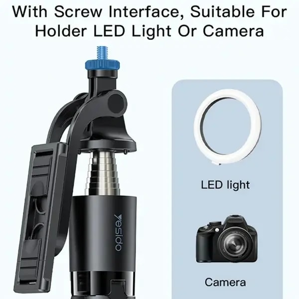 Perche à selfie trépied 2en1 avec télécommande Bluetooth – Yesido SF13 — photo 3