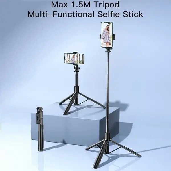 Perche à selfie trépied 2en1 avec télécommande Bluetooth – Yesido SF13 — photo 8