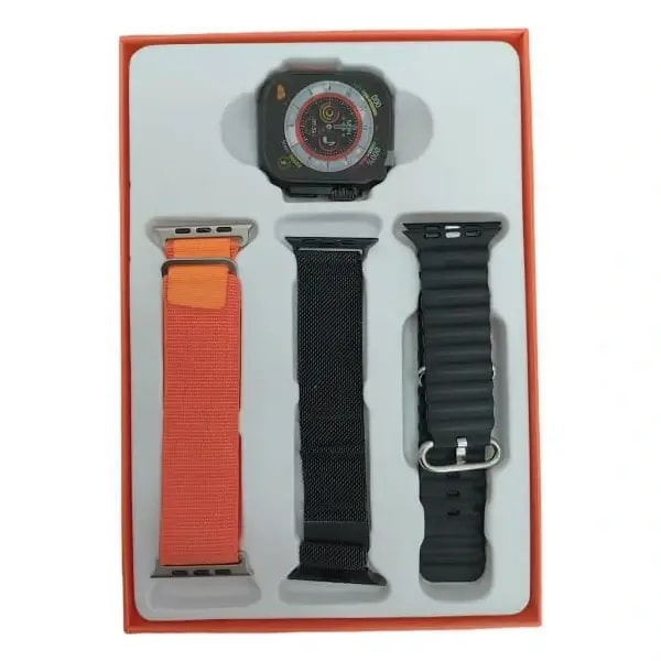Montre connectée S9 Ultra – 3 Bracelets – Noir — photo 2